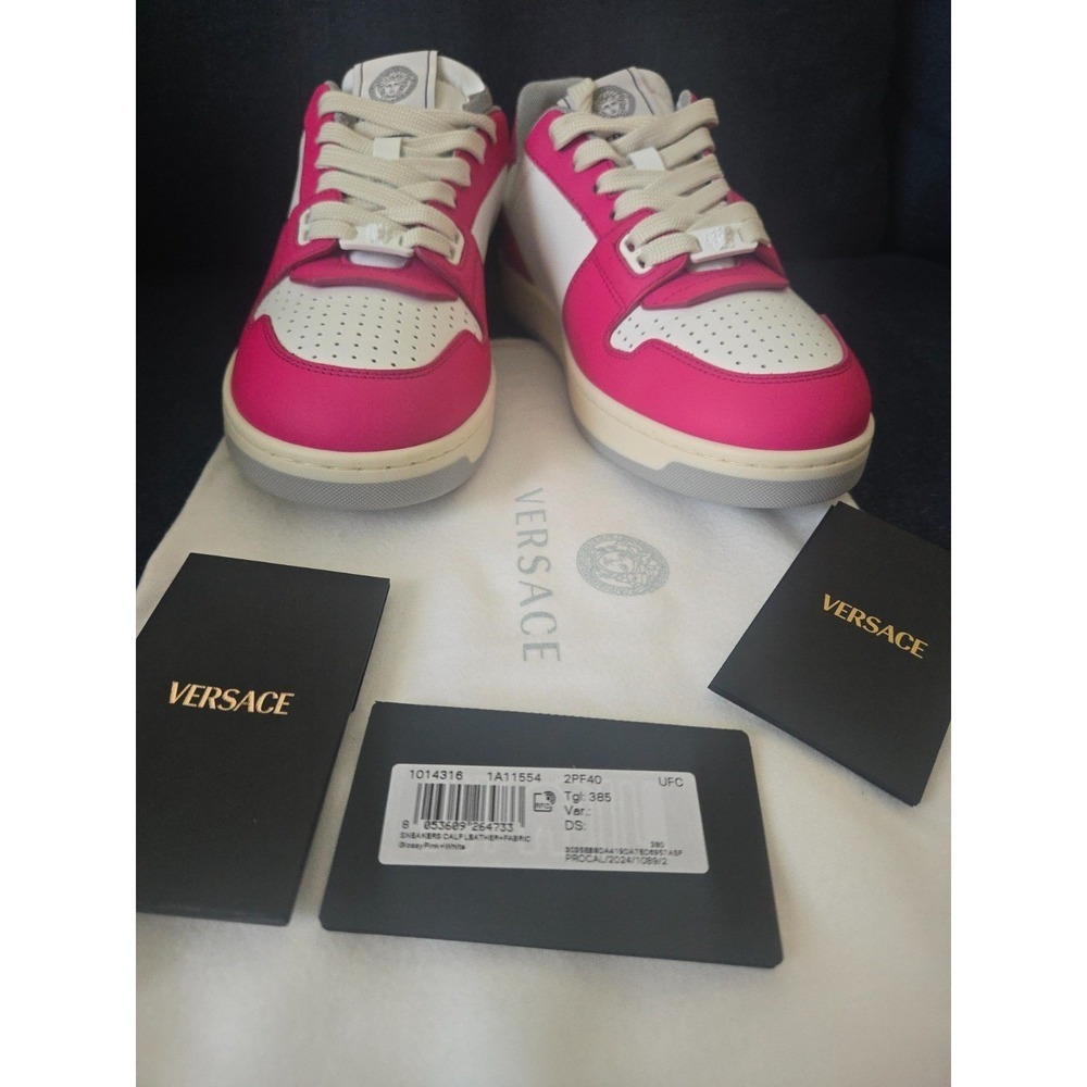 Womens Versace Sneakers pink and white NWT - Picture 3 of 14
